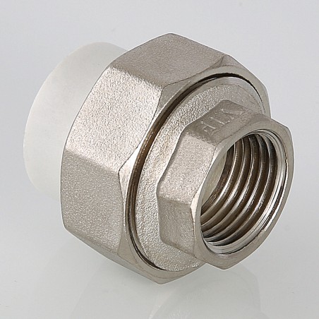 Муфта разъемная 20x1' ВР полипропиленовое PPR белое