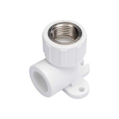 Водорозетка комбинированная 25х1/2' ВР полипропиленовая PPR белая с креплением