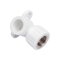 Водорозетка комбинированная 25х1/2' ВР полипропиленовая PPR белая с креплением