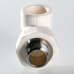 Угольник 32 х 1' НР комбинированный, полипропиленовый, белый