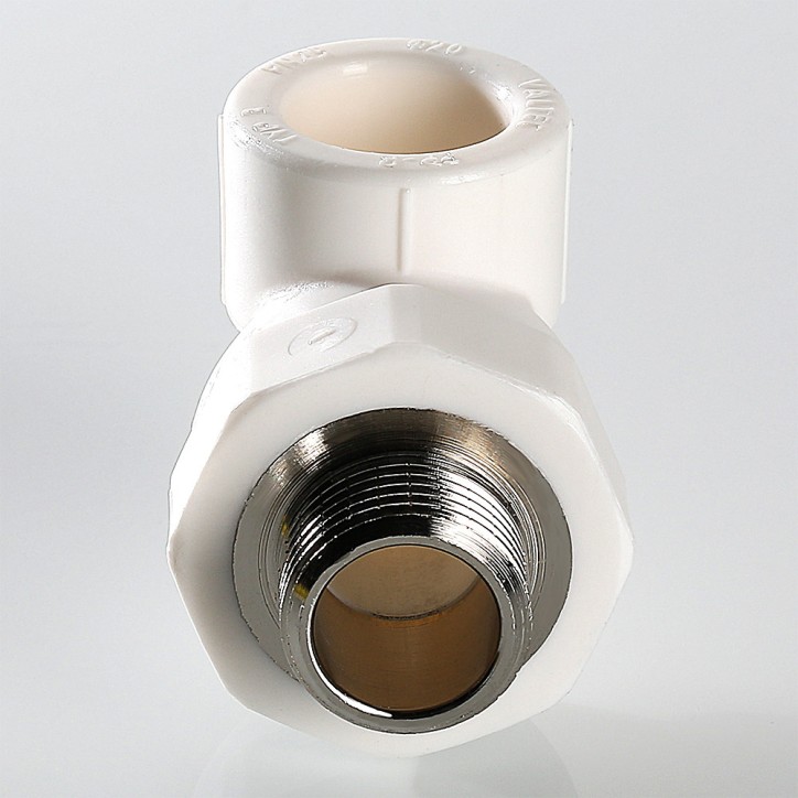 Угольник 32 х 1' НР комбинированный, полипропиленовый, белый Угольник 32 х 1' НР комбинированный, полипропиленовый, белый