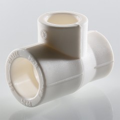 Тройник переходной 75 х 50 х 75 мм полипропиленовый PPR белый