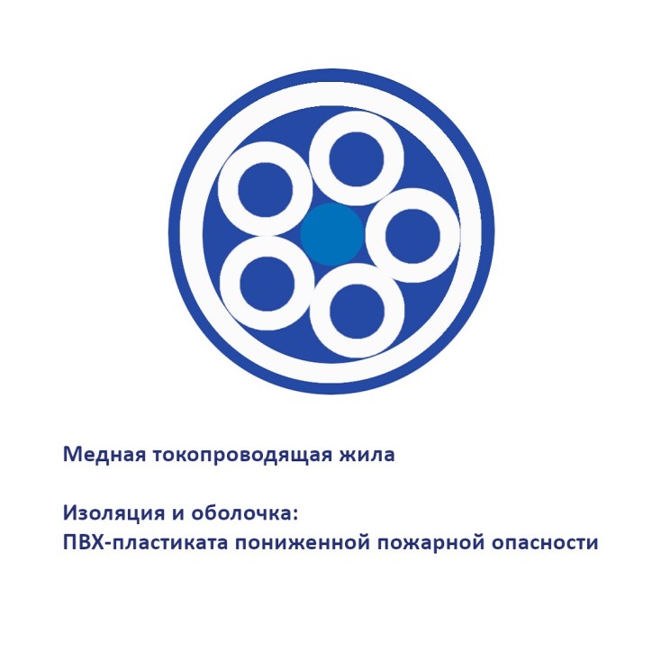 Кабель силовой ВВГнг(А)-LS 5х4ок(N, PE)-0.66 однопроволочный Кабель силовой ВВГнг(А)-LS 5х4ок(N, PE)-0.66 однопроволочный