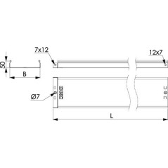 Лоток лестничный 300х80х3000мм Стандарт