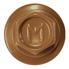 Саморез кровельный 5.5х19 по металлу RAL8002 сверло №3 шайба d-14мм с EPDM прокладкой