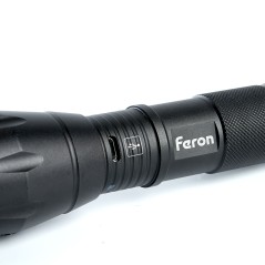 Фонарь светодиодный аккумуляторный USB ZOOM алюминий