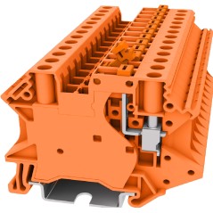 Клемма TU 1-1 с размыкателем, сечение 4 мм. кв., оранжевая