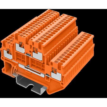Клемма TP 2-уровневая, сечение 1,5 мм. кв., оранжевая