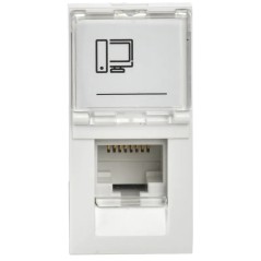 Розетка компьютерная RJ45 UTP категория 5e 1 модуль