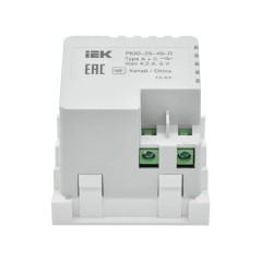 PRIMER РКЮ-25-40-П Розетка USB A+C 5В 4,2А (2 модуля) белая IEK