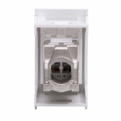 Розетка компьютерная RJ45 категория 6 экран Viva белая 1 модуль