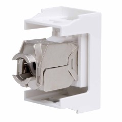 Розетка компьютерная RJ45 категория 6 экран Viva белая 1 модуль