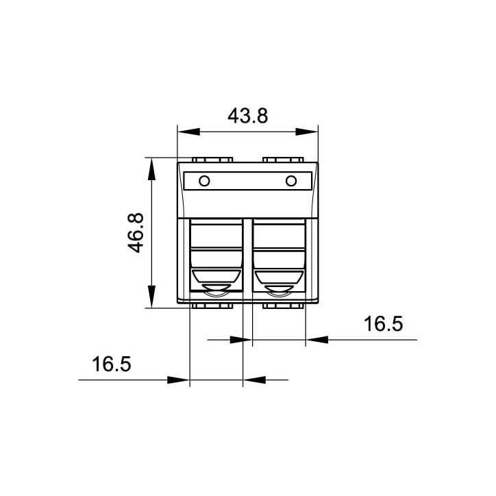 Ком.роз. RJ45 кат.6 (8P8C, Hyperline, Dual IDC 110@Krone) Brava, белая, 1мод