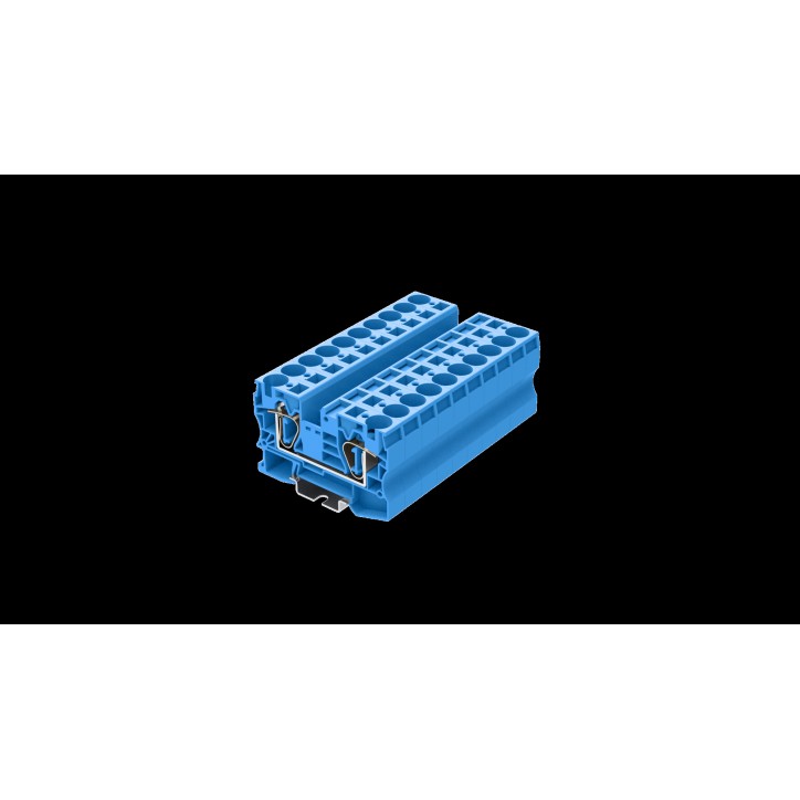Клемма TC 1-2 пружинная, сечение 10 мм. кв., синяя