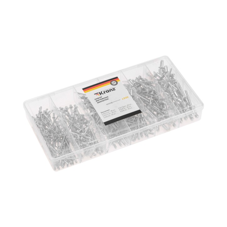 Набор вытяжных заклепок (320 шт/уп)