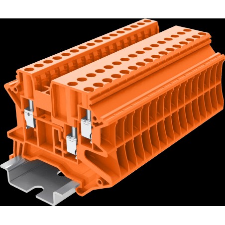 Клемма TU 1-2 винтовая, сечение 2,5 мм. кв., оранжевая