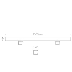 Светодиодный линейный прожектор, 18LED 4000К, 1000*46*46mm, 18W 85-265V, IP65, LL-889