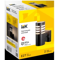 LIGHTING Светильник уличный 5100 настенный под лампу E27 IP54 черный IEK