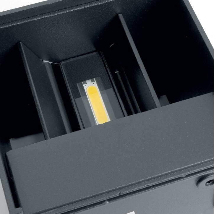 Светильник светодиодный уличный ДБУ-2х3w вверх/вниз 4000K IP54 черный