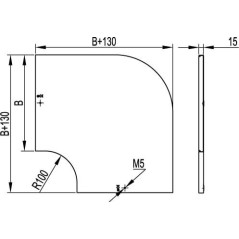 Угол горизонтальный 45 градусов 50x500 R-300