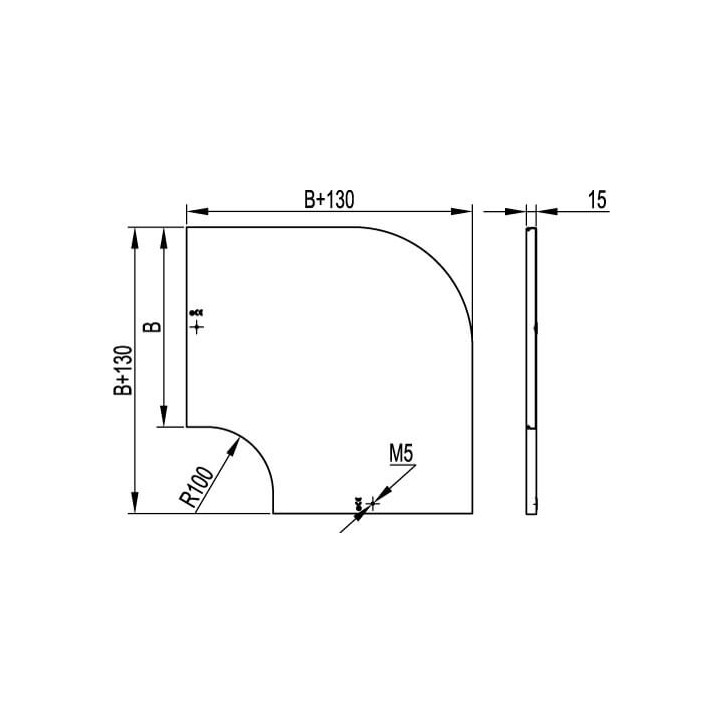 Угол горизонтальный 45 градусов 50x500 R-300