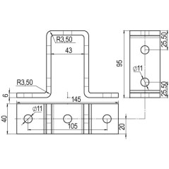 BRAVA Каркас 2 модуля белый IN-Liner FRONT