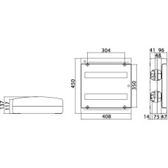 Крепление к стене 200 мм TM для вертикального монтажа