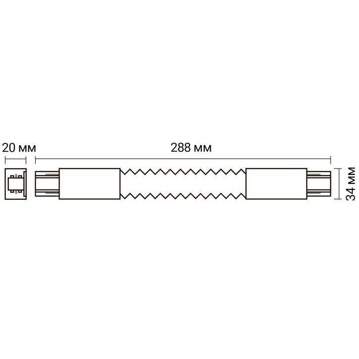 PTR CF-BL Коннектор гибкий чёрный Jazzway