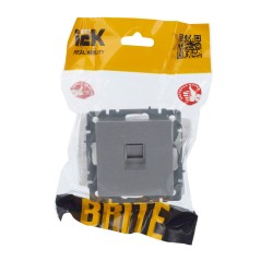 BRITE Розетка компьютерная RJ45 кат.5E РК10-БрА алюминий