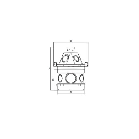 Коробка универсальная установочная для заливки в бетон 90Х71 h114