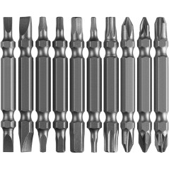 Набор бит длинные ''МХ-10'', Cr-V, двусторонние для шуруповерта в держателе 10 шт