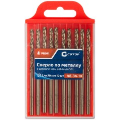 Сверло по металлу Cutop Profi с кобальтом 5%, 3.4X70 мм (10 шт)