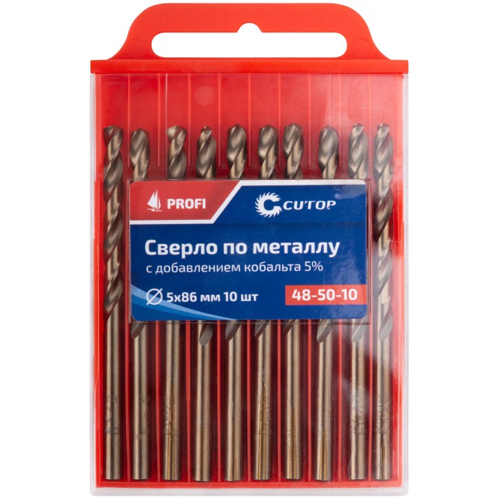 Сверло по металлу Cutop Profi с кобальтом 5%, 5X86 мм (10шт)