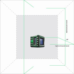 Уровень лазерный Cube 3D Green Professional Edition