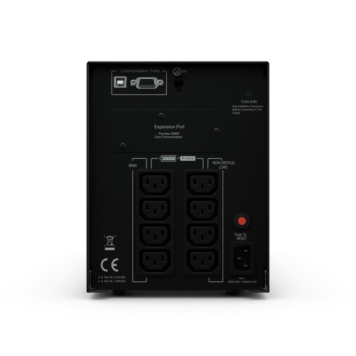 ИБП Line-Interactive CyberPower PR1000ELCD 1000VA/900W USB/RS-232/EPO/SNMPslot (8 IEC С13)