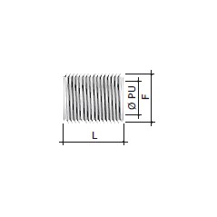 Ниппель M63x1,5, никелированная латунь