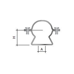 Хомут стальной 32-1мм оцинкованная сталь
