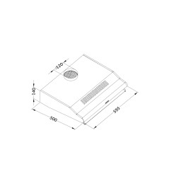 Вытяжка ORE Grong 60 WHITE (WH10A-D)