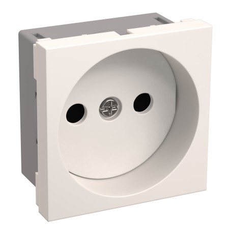 Розетка силовая 2к без заземления 2 модуля белая РКС-20-20-П-К