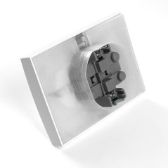 Розетка двухместная с/з с крышкой, 250В, 16А серия Эрна, белый Stekker