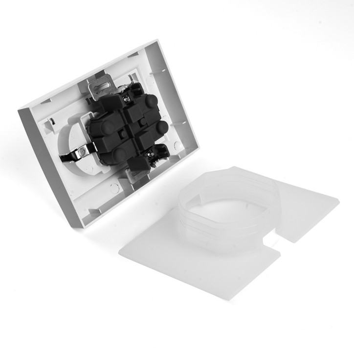 Розетка двухместная с/з с крышкой, 250В, 16А серия Эрна, белый Stekker Розетка двухместная с/з с крышкой, 250В, 16А серия Эрна, белый Stekker