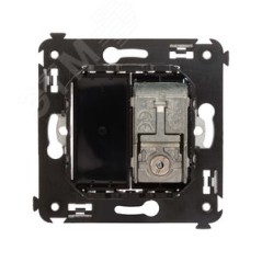 Avanti Розетка TV в стену, проходная, ''Черный квадрат''