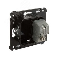 Avanti Розетка TV в стену, проходная, ''Черный квадрат''