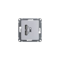 Розетка GLOSSA USB 5В/2100мА 2х5В/1050мА механизм белый