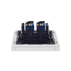 FORTE@PIANO Розетка компьютерная двойная RJ45 кат.6 FP234 белый IEK