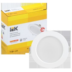 Светильник LED ДВО 1611 белый круг 7Вт 3000К IP20 IEK