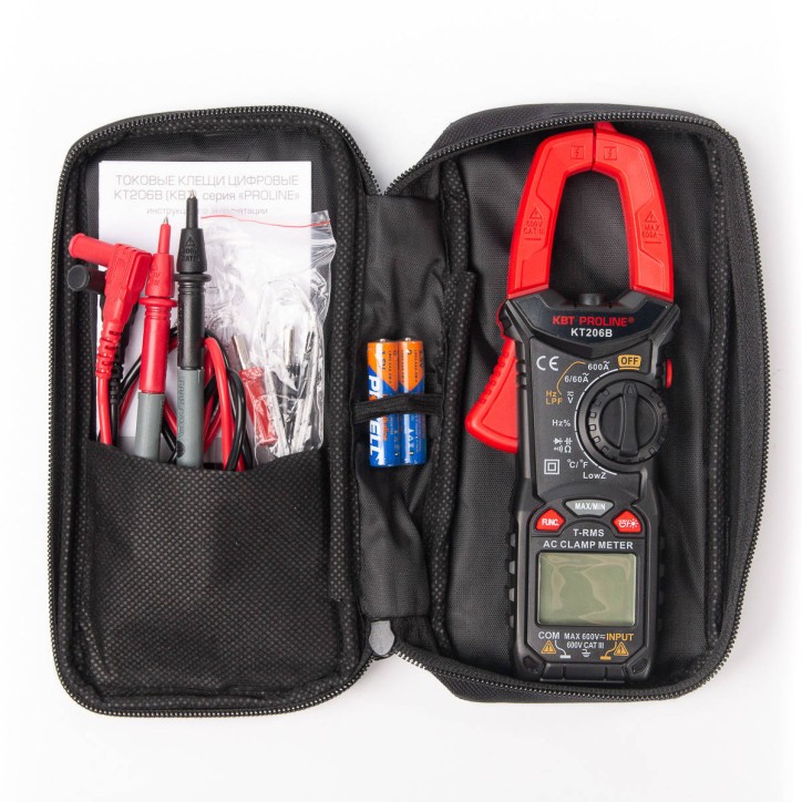 Токовые клещи цифровые KT 206B серия PROLINE Токовые клещи цифровые KT 206B серия PROLINE