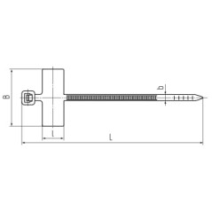 КСМ 4x205 (бел) (100шт) Стяжка нейлоновая