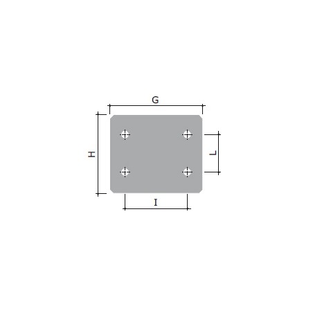 Пластина монтажная из оцинкованной стали 122х82мм для коробок 128х103мм