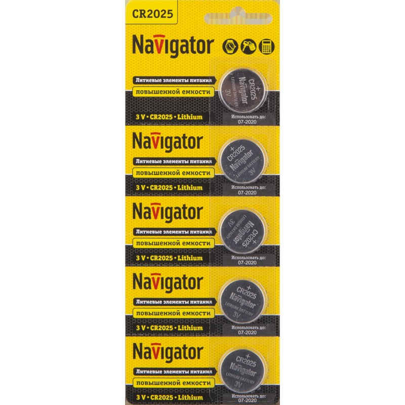 Элемент питания Navigator 94 764 NBT-CR2025-BP5